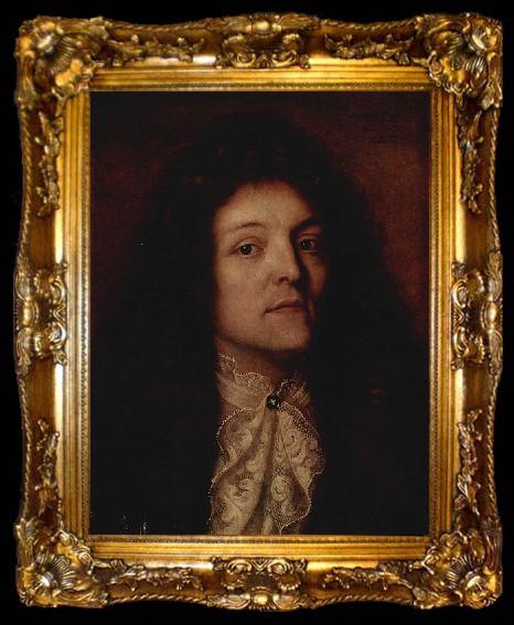 framed  Balthasar Denner Portrat des Friedrich Hoffmann, ta009-2